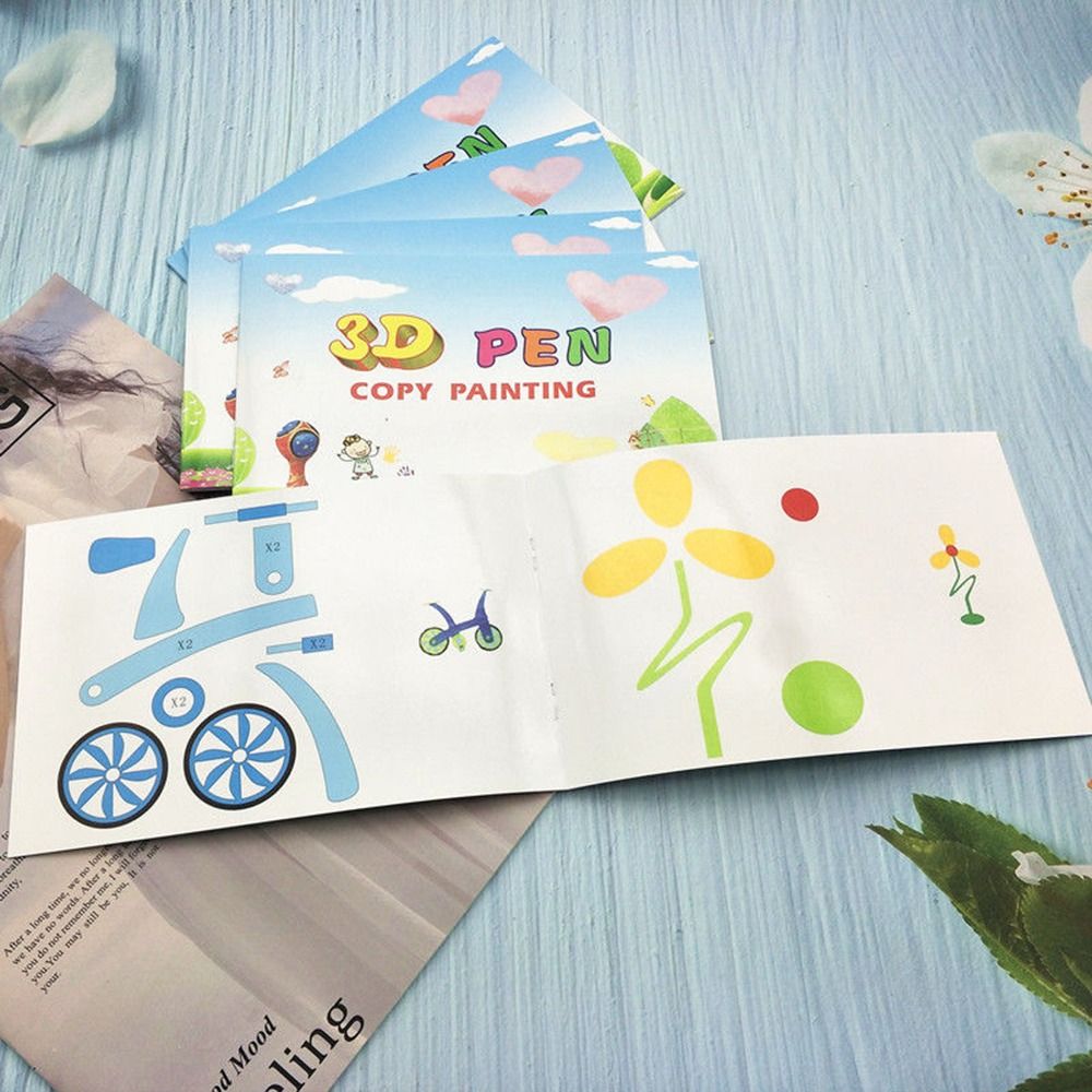3D Printing Pen For Kids - Набор для творчества: 3D-ручка, трафареты, аксессуары,