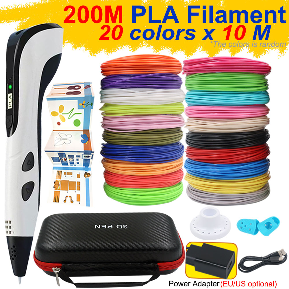 3D Printing Pen For Kids - 3D-ручка для детей с адаптером питания,