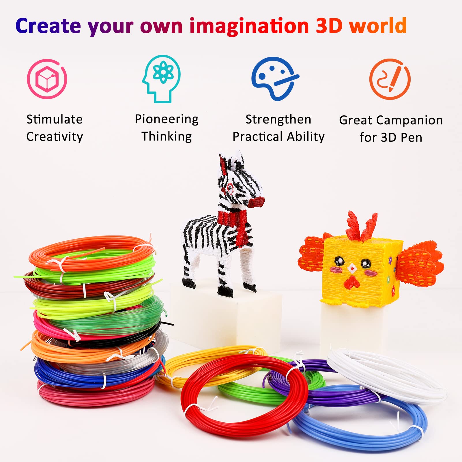 40/32/30 цветов PLA-нить для 3 – обзор и цена 3D Printing Pen For Kids