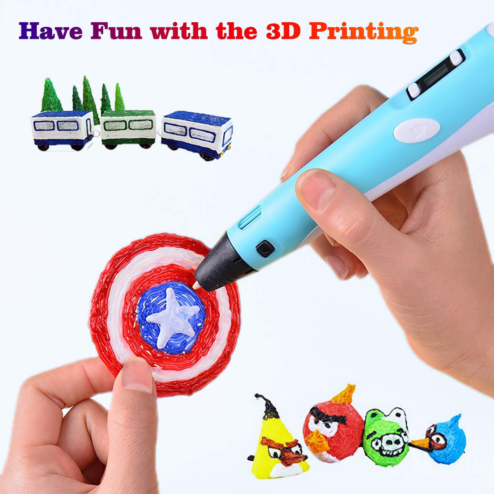 40/32/30 цветов PLA-нить для 3 – обзор и цена 3D Printing Pen For Kids