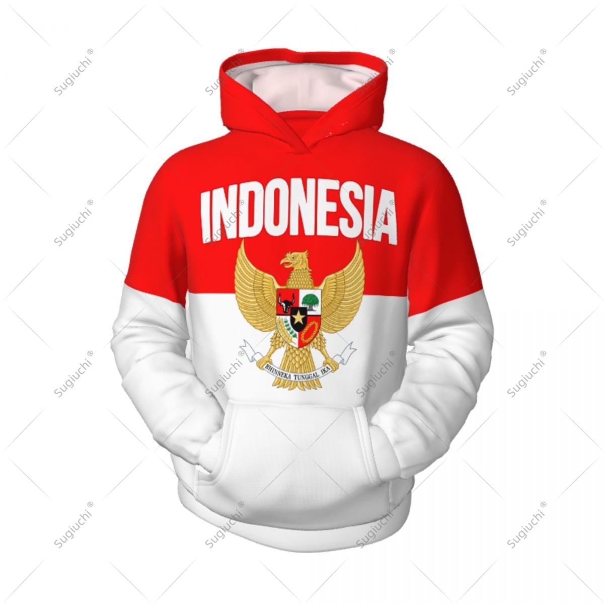Унисекс 3D худи с флагом Индон – обзор и цена 3D Printing Indonesia