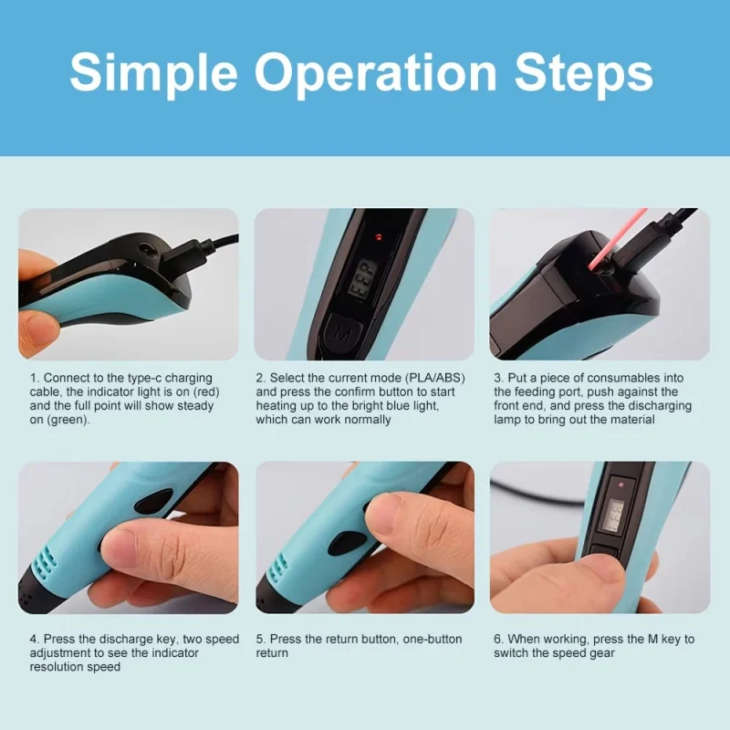 3D-ручка для детей, творческая – обзор и цена 3D Printing Pen For Kids